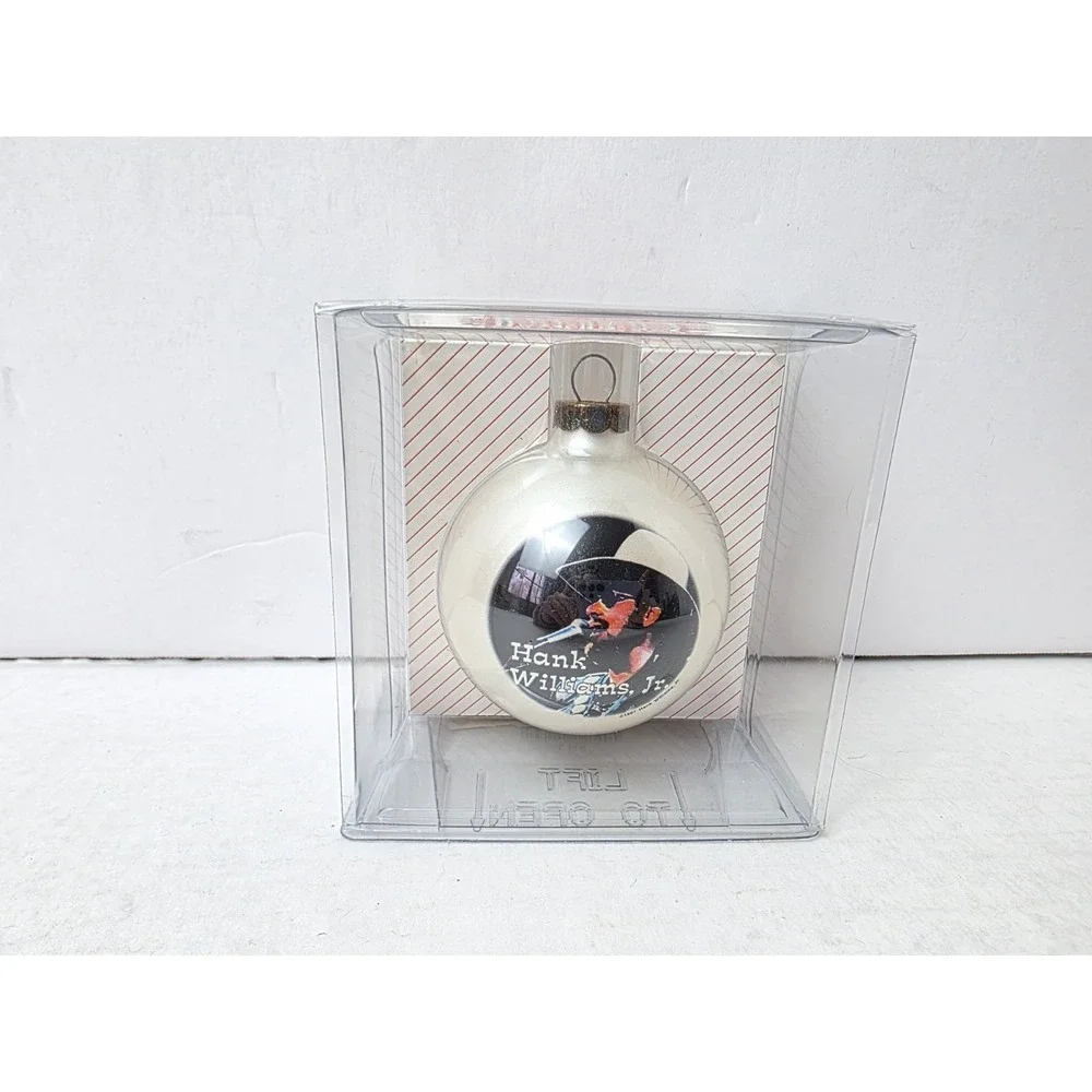 Santa's Rockshop Christmas ornament Music glass bulb Hank Williams Jr